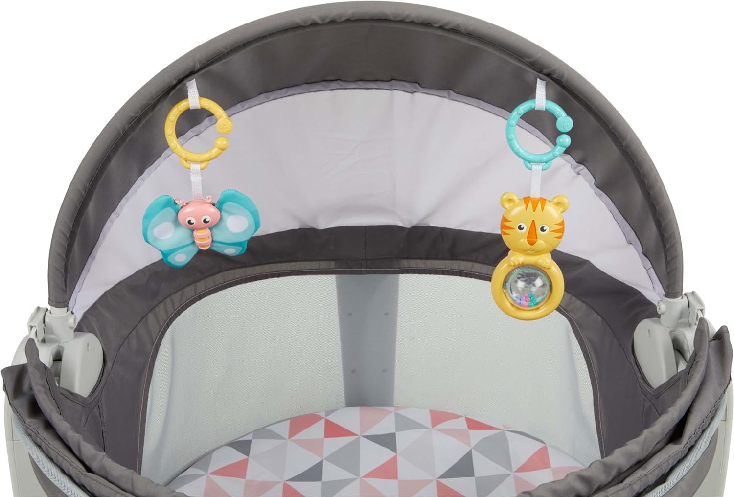 Fisher-Price Portable Bassinet and Travel-Play Area with Baby Toys, Indoor and Outdoor Use, On-the-Go Baby Dome, Windmill - Image 10